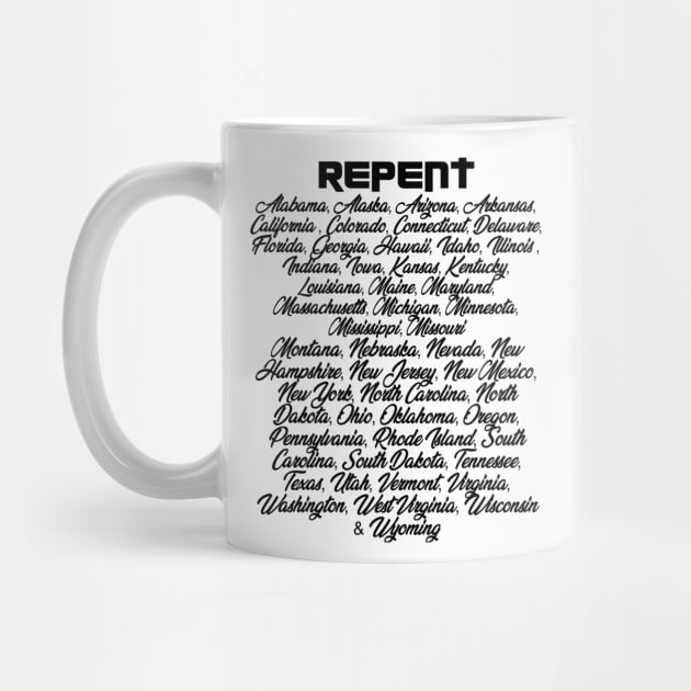 Repent America! by CalledandChosenApparel